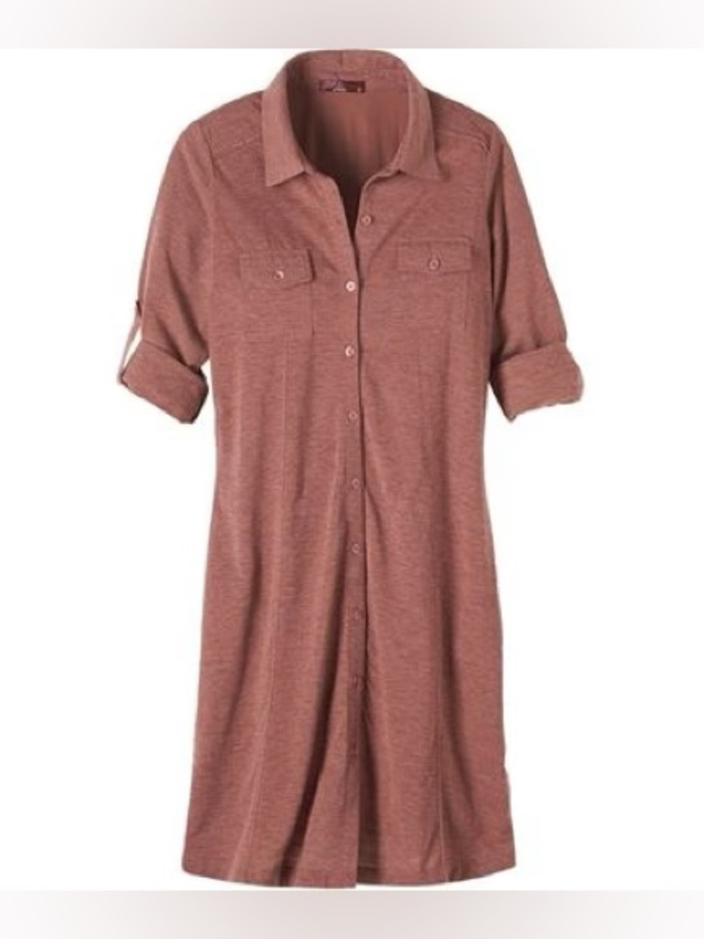 Prana Besha Long Sleeve Shirt Dress in Mauve Size: XS